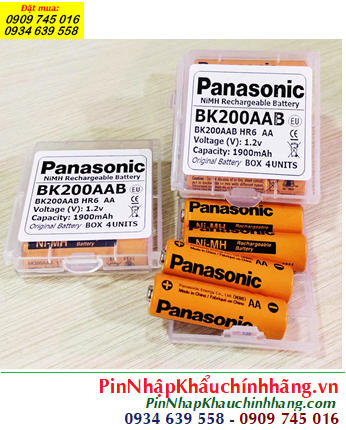 Panasonic BK200AAB, Pin sạc 1.2v AA1900mAh Panasonic BK200AAB chính hãng (Box 04 viên)